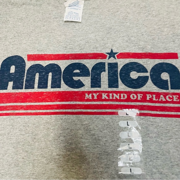 America youth boys' graphic short sleeve t-shirt Silver -size Youth Large - Picture 4 of 4